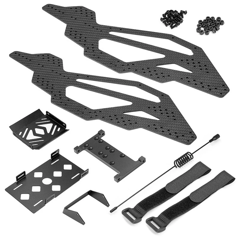 1/10 Model serat karbon mendaki dimodifikasi bingkai tubuh Shell untuk Axial SCX10 Axial Capra1.9 UTB Rc Crawler Truck