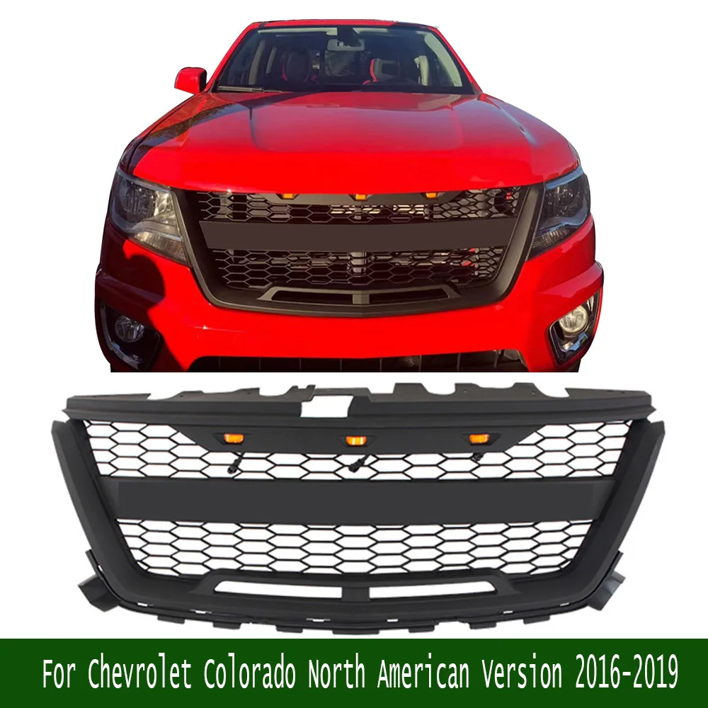 

Bumper Front Racing Grill Grills Mask Radiator Grille Pickup Auto Parts For Chevrolet Colorado North American Version 2016-2019