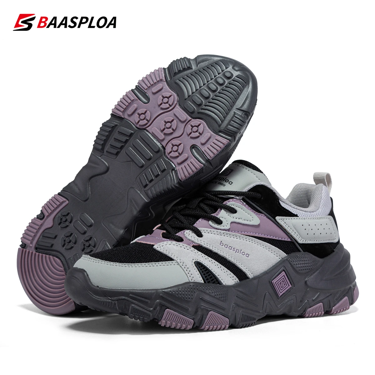 Baasploa Women Sneakers Mesh Breathable for Women Casual Walking Shoes Breathable Comfort Sport Shoes Non-Slip Outdoor Tennis