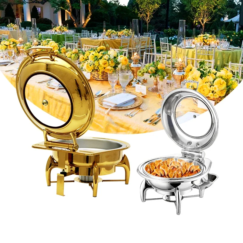 

Commercial Catering Kitchenware Set alcohol stove or Electric Hot Pot Chafer Dishes Food Buffet Display Warmer