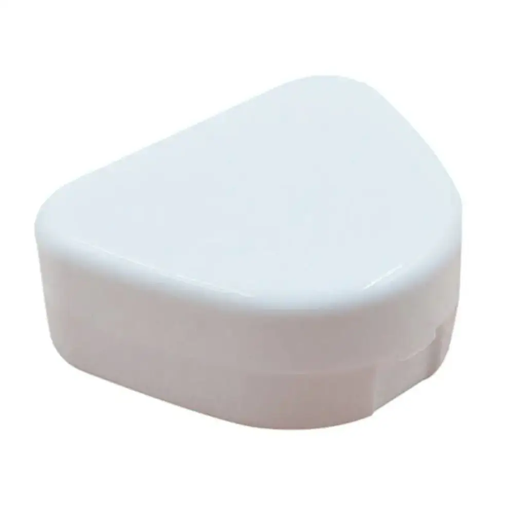 High Quality Snap-fit Catch Artificial Tooth Organizer Solid Color Portable False Teeth Storage Box Keep Dry Denture Bath Box