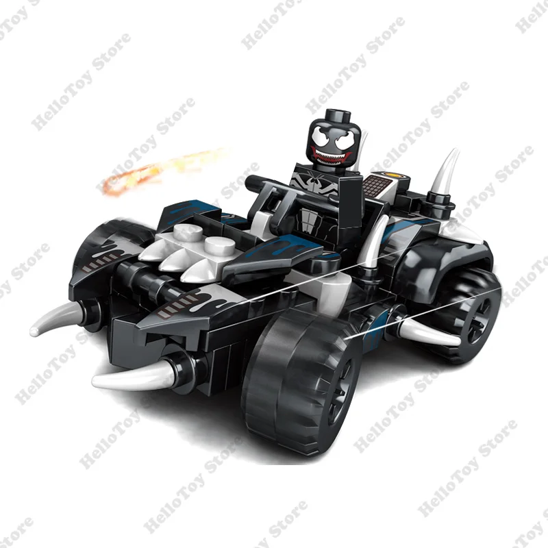 2024 Marvel Superhero Spiderman Venom Masacre Fit Mecha Building Blocks Kit Classic Movie Model Bricks Set Children Toys Gifts