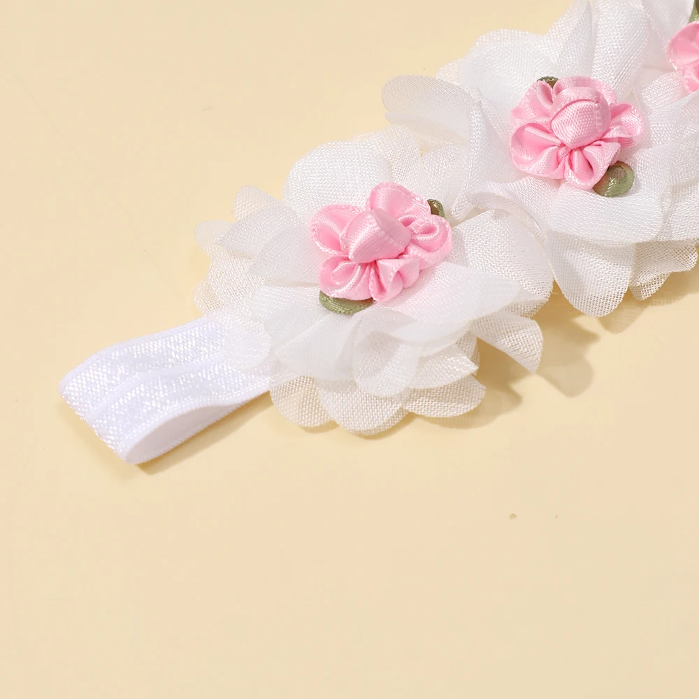 Newborn Lace Flower Headband for Girl Children Elastic Hair Bands Baby Hairband Soft Toddler Headwear Cute Hair Accessories Gift
