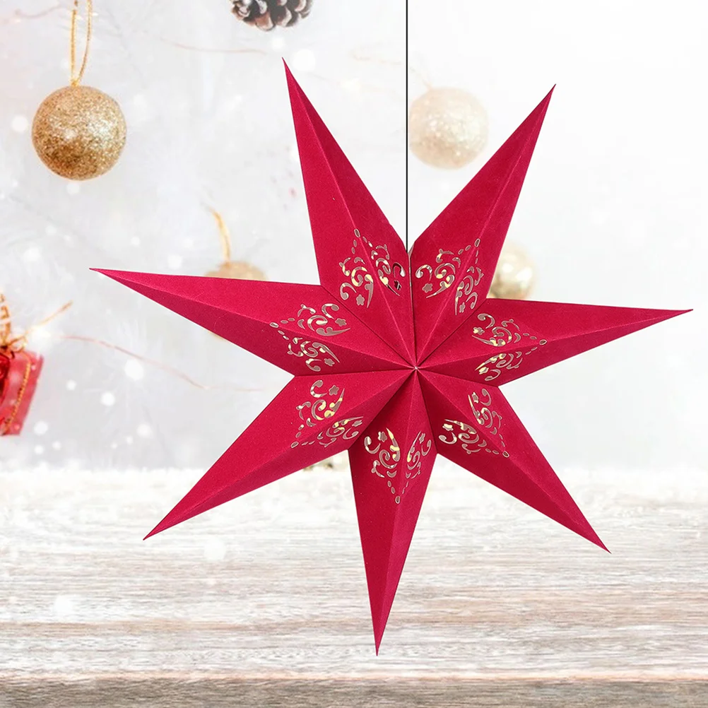 

2Pcs Star Paper Lampshade Decoration for Holiday Wedding Bars Hanging Lanterns 3D Christmas Light Shade Xmas Party Decor