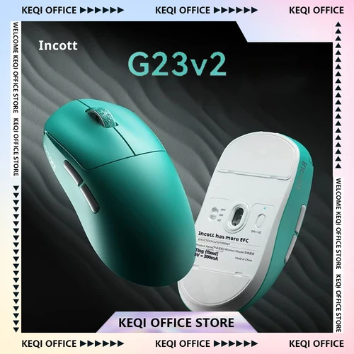 Imagen 1 del producto Ratón para juegos Incott G23 V2 47g ligero PAW3395 inalámbrico 3 modos 8000Hz tasa de orolling latencia ultrabaja ratones personalizados para deportes electrónicos