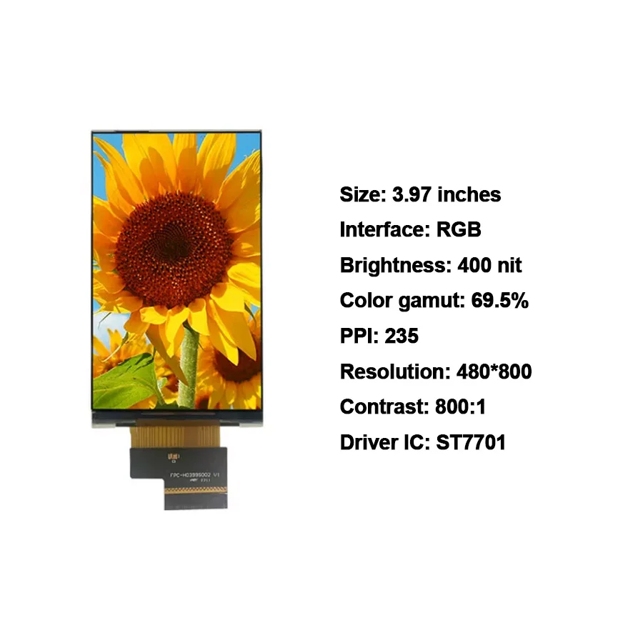 display-rgb-de-397-polegadas-com-Angulo-de-visao-em-cores-completas-e-resolucao-480-800-para-produtos-eletronicos