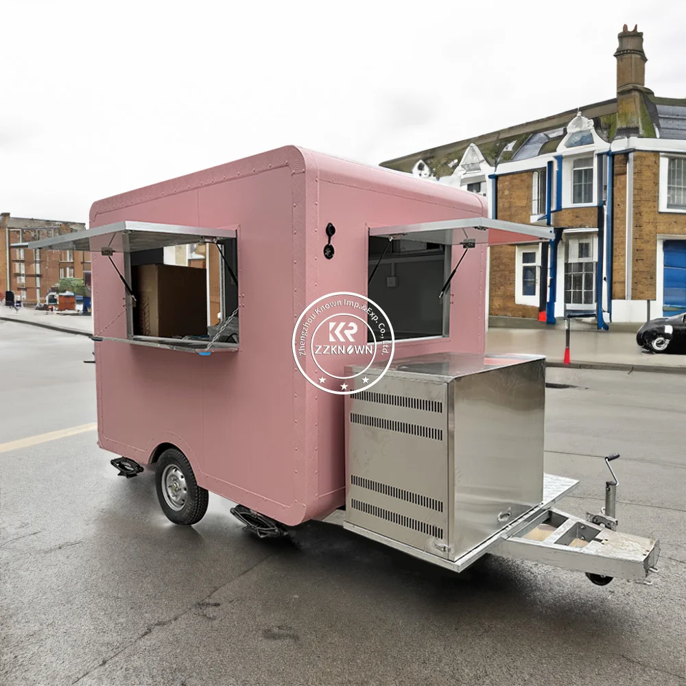 2024 Hot Sale DOT Food Truck With Kitchen Van Cart Trailer Mobile Fully Equipped Ice Cream Coffee Fast Trailer Food For Sale Usa