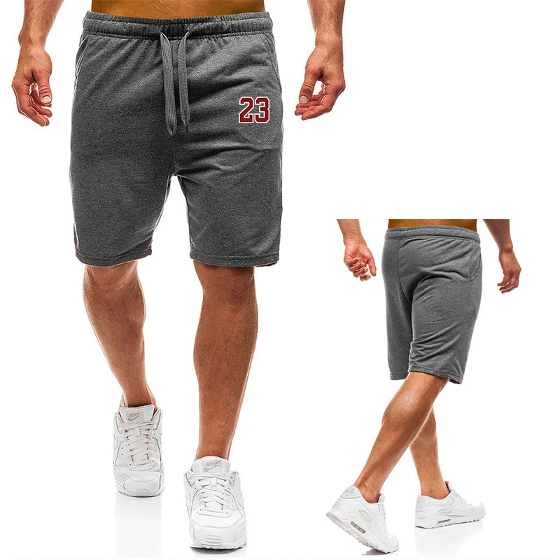 23 Creativity Print,Men Thin Sports Running Shorts,Summer Jogging Workout Short Pants,Drawstring With Pockets, Man Casual Shorts