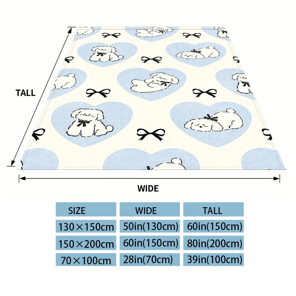 Heart Pup Nap Blanket,Flannel Blanket,Suitable For Sofas,Beds,Cars,Rooms,Offices,Camping,Exquisite Gift Blankets