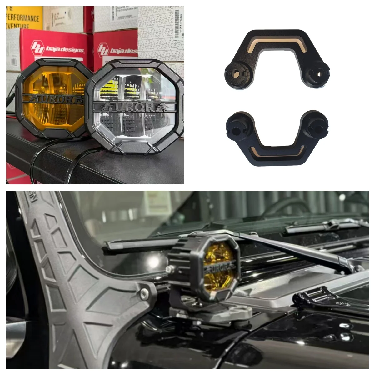 

JL1356+JL1346 Offroad Led Spotlight and A-pillar Spotlight Bracket Combination 4-inch Spot Work Light for Jeep JL Wrangler 2018+