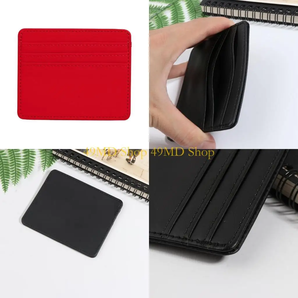 

49MD Card Holder Men's Women's Wallet PU Leather RFID Blocking Business Cards for Cas