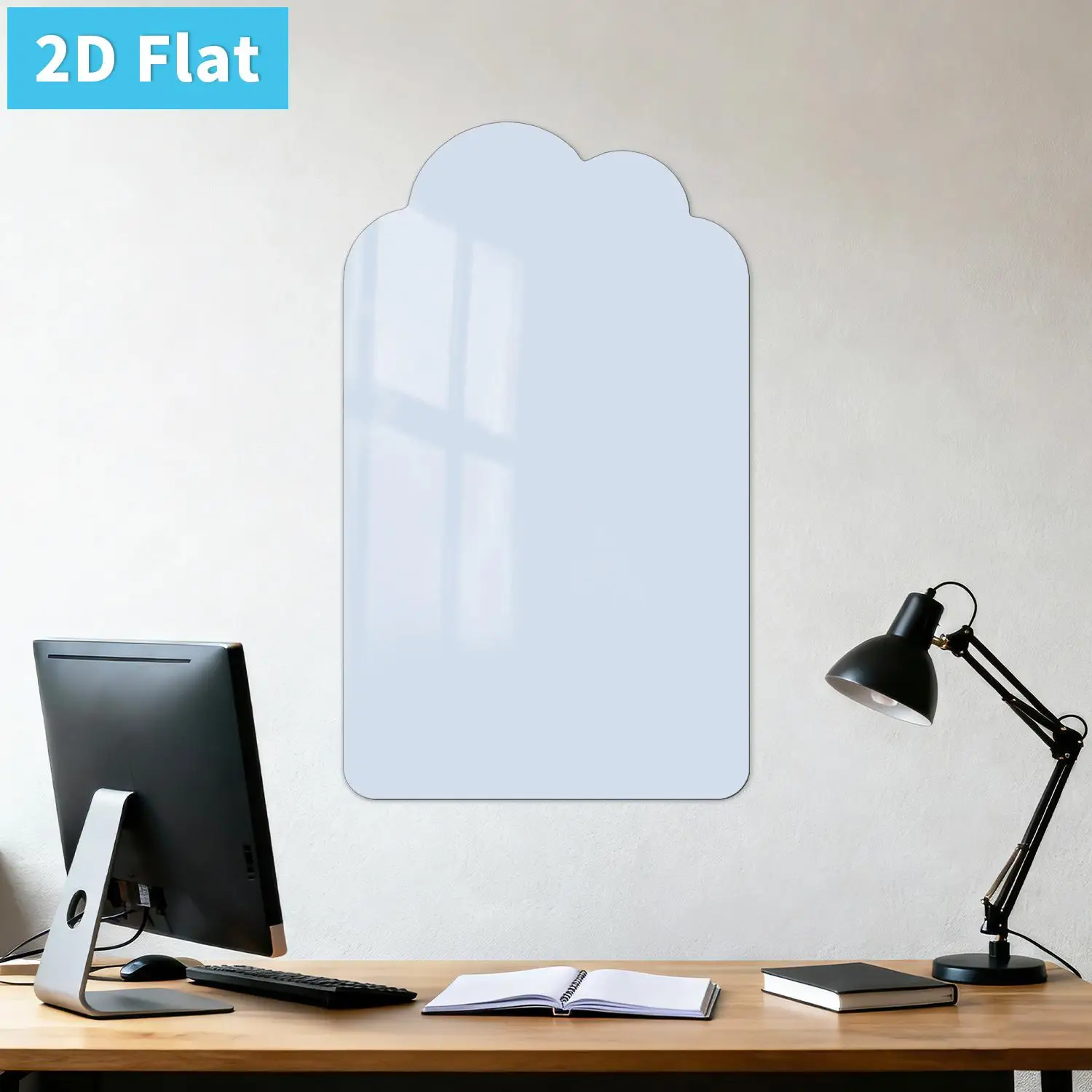 1 Piece 2D Flat Removable Magnetic Whiteboard Wall Sticker, Wipeable and Residue-Free Teaching Board, 40*67CM/60*100CM