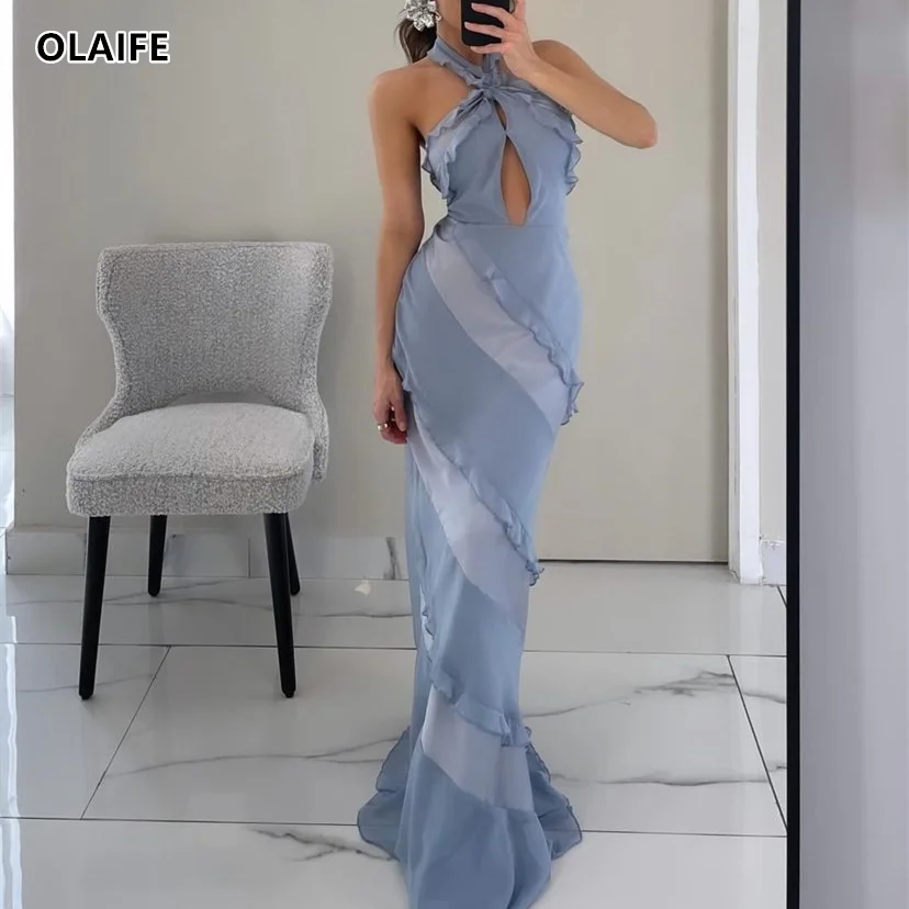 Suknie balowe Halter Mermaid Eleganckie suknie wizytowe robes de soirée فساتين حفzysta fais kamb שמ вечернее платье abendkleider 2024