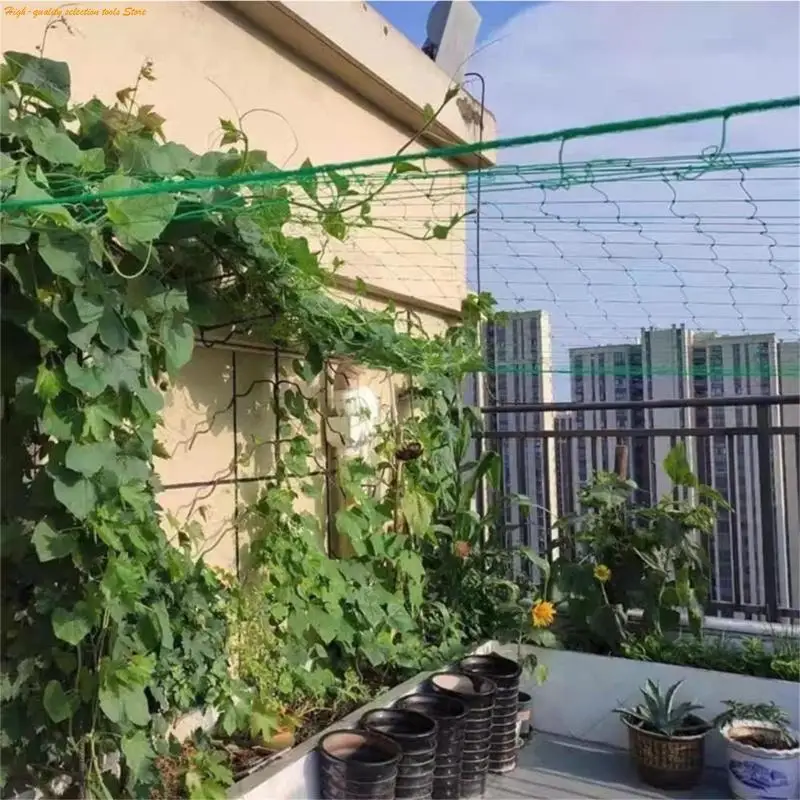 203f Trellis netting для лазания по заводу тяжелые сады Trellis для огурцов виноградных лозы овощи помидоры Trellis net