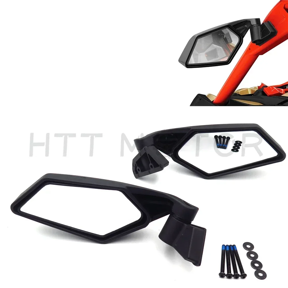 Conjunto de espelhos de sinal de volta LED laterais de corrida UTV para Can Am Maverick X3 17-19 peças de motocicleta 2017-2022