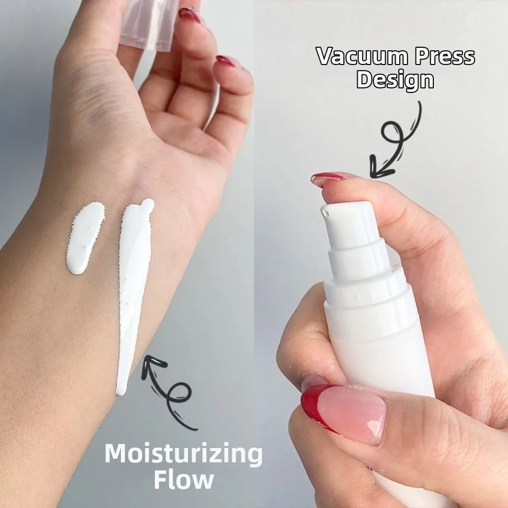 Naturalny wykończenie Biały płynny podkład z możliwością nakładania warstw, kryjący, bezpieczny, czysty biały toner, wodoodporna baza pod makijaż, makijaż na karnawał, makijaż do kostiumów.