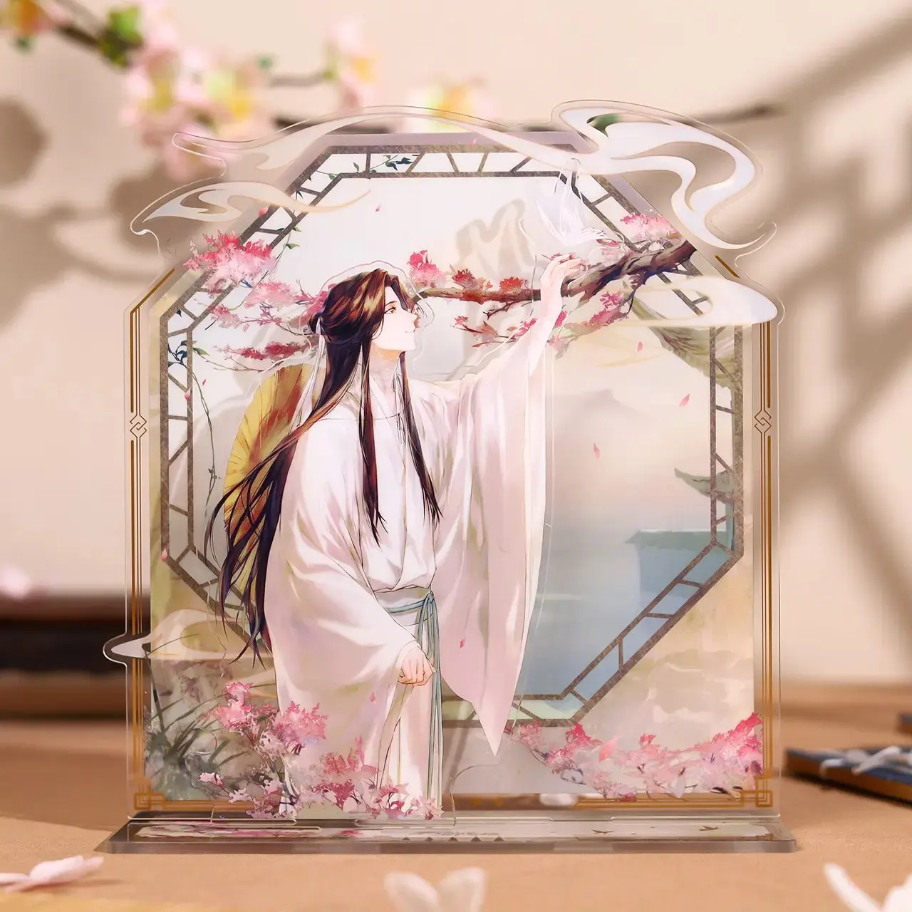 Official Heaven Official's Blessing Butterfly Memory Acrylic Light Stand Figure Xie Lian Desk Decor Anime Merch