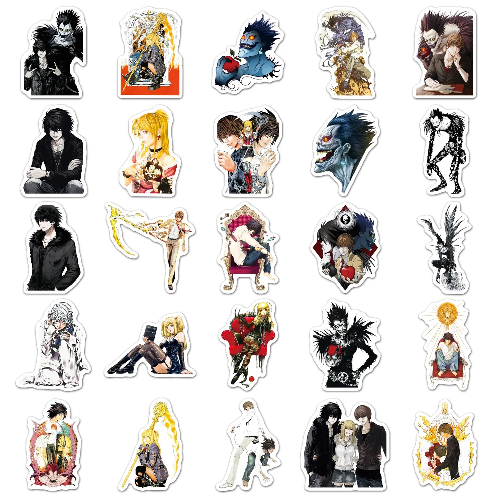 50PCS Cool Anime DEATH NOTE Stickers Classic Toy DIY Car Motorcycle Luggage Guitar Cartoon Funny Sticker Decal Toy Gift view 5