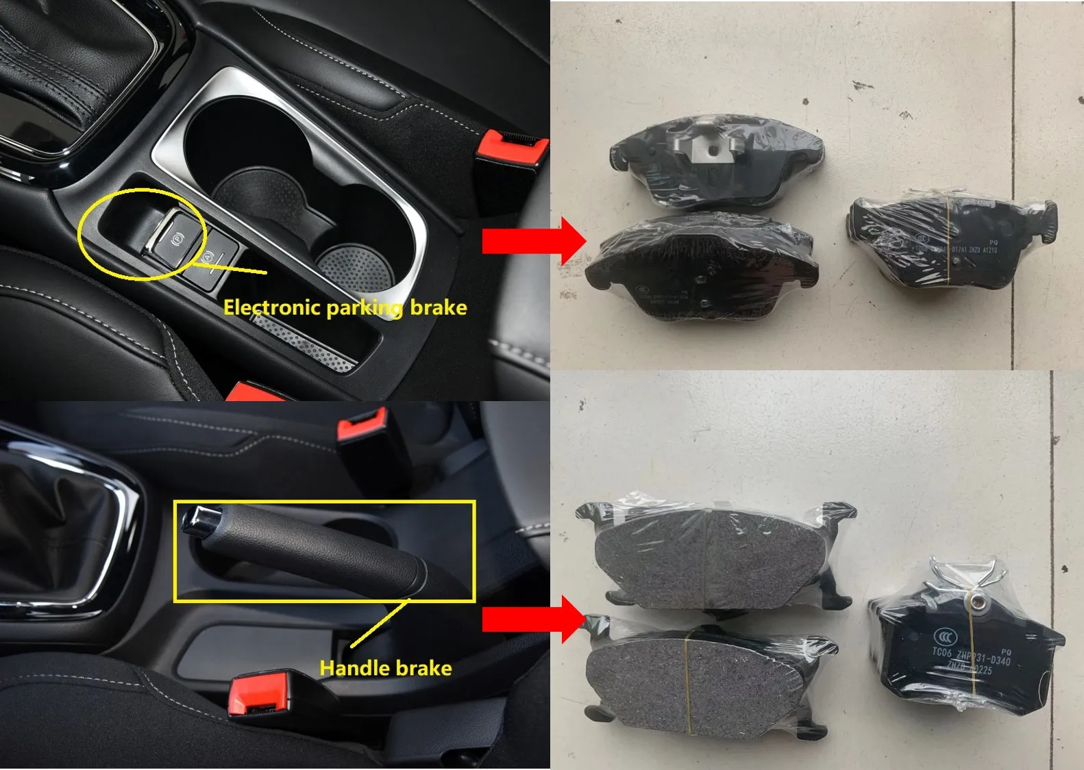 2models Front / Rear Brake pads set PAD KIT-FR RR DISC BRAKE for Chinese SAIC ROEWE i5 i6 New MG5 2020 autocar parts 10598868