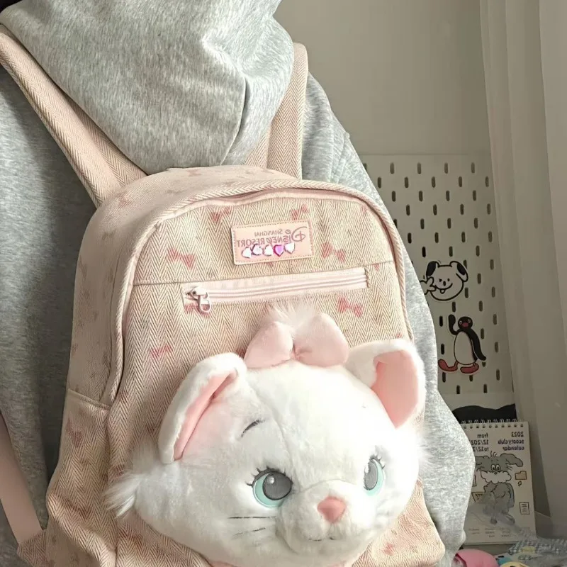 حقيبة ظهر ديزني الجديدة كارتونية لطيفة ماري كات للطلاب الجامعيين كاجوال متعددة الاستخدامات خفيفة الوزن لطلاب المدارس الثانوية #3