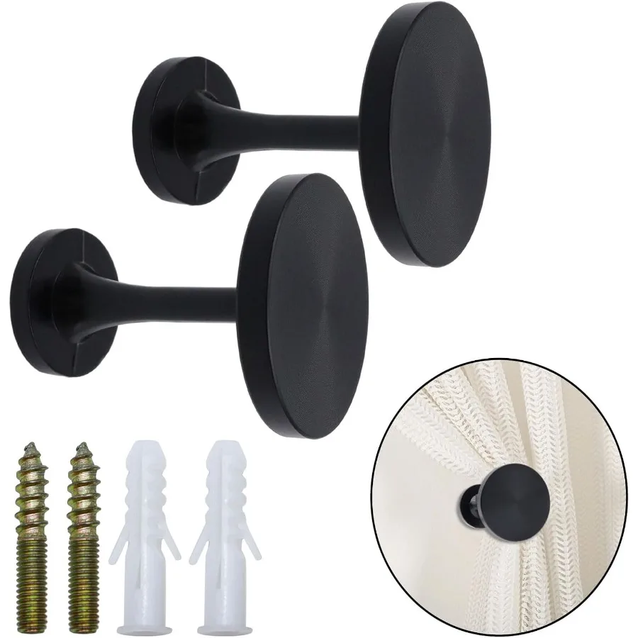 

Подхваты для штор, 2 упаковки, подхваты для штор из цинкового сплава, настенные подхваты для штор с винтами, декоративные держатели для штор для D