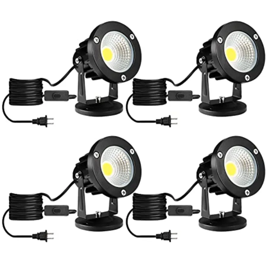 Led Spotlights Outdoor, Warm White 12W Spot Lights Indoor, 120V Ceiling Light, Landscape Lighting for Wall, Pond, Picture, Gard