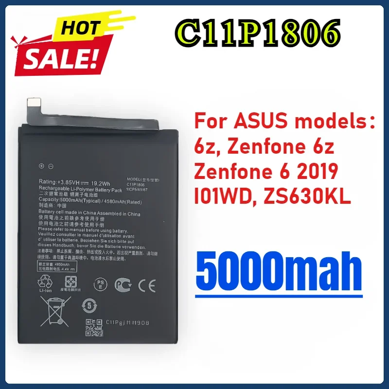 

5000 мАч C11P1806 Аккумулятор большой емкости для ASUS ZenFone6 ZS630KL ZenFone 6 I01WD Аккумуляторы для мобильных телефонов + инструменты