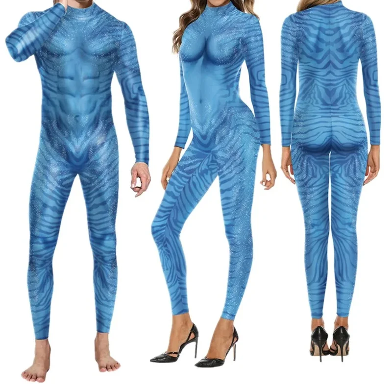 Film Avatar 2 droga wody Cosplay Jake Sully Neytiri body kombinezon Zentai kombinezony dla dorosłych dzieci kostium na Halloween