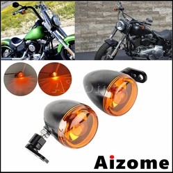 Motorcycle Front Swivel Turn Signal Lights Blinker Indicator Lamp For Harley 1998-2017 Dyna Softail Sporster Super Glide 1988-17