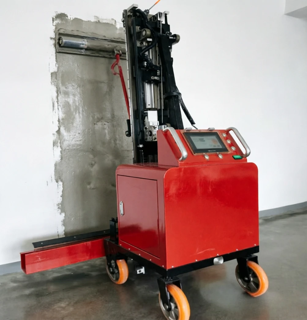 Wall Plaster Robot Auto Leveling Screeding Head Uniform Coating Villa Renovation Indoor Gypsum Putty Render Machinery