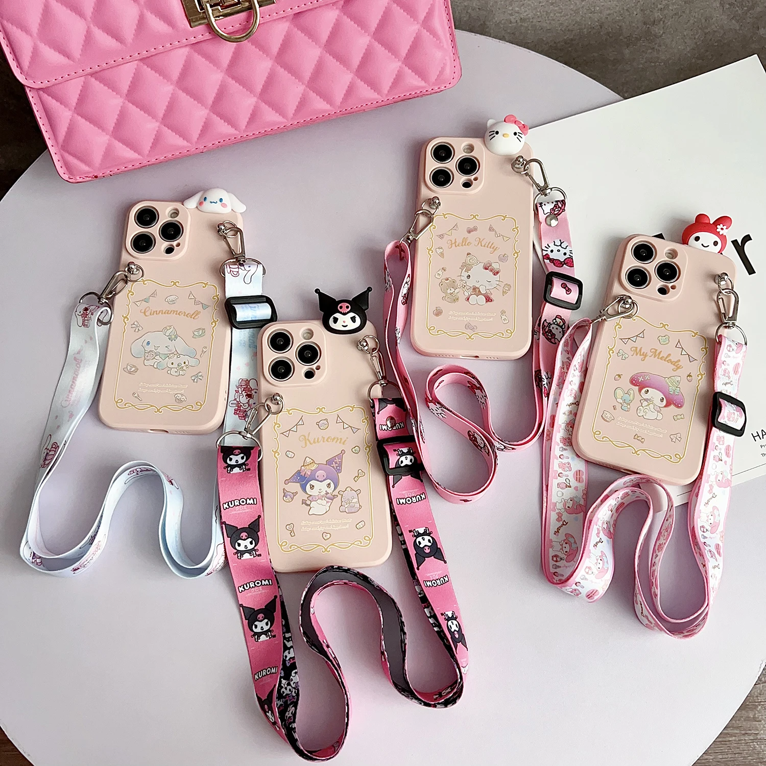 For Samsung Galaxy S7 S8 S9 S10 S20 S21 S22 S23 S24 S25 Plus Ultra FE Painting Kitty Case With Holder Rope