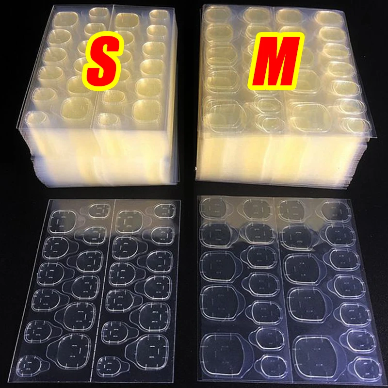 1/20pcs Jelly Clear Nail Tape Glue Self Adhesive Double Sided False Nail Art Acrylic Tips Manicure Waterproof DIY Sticker Tools