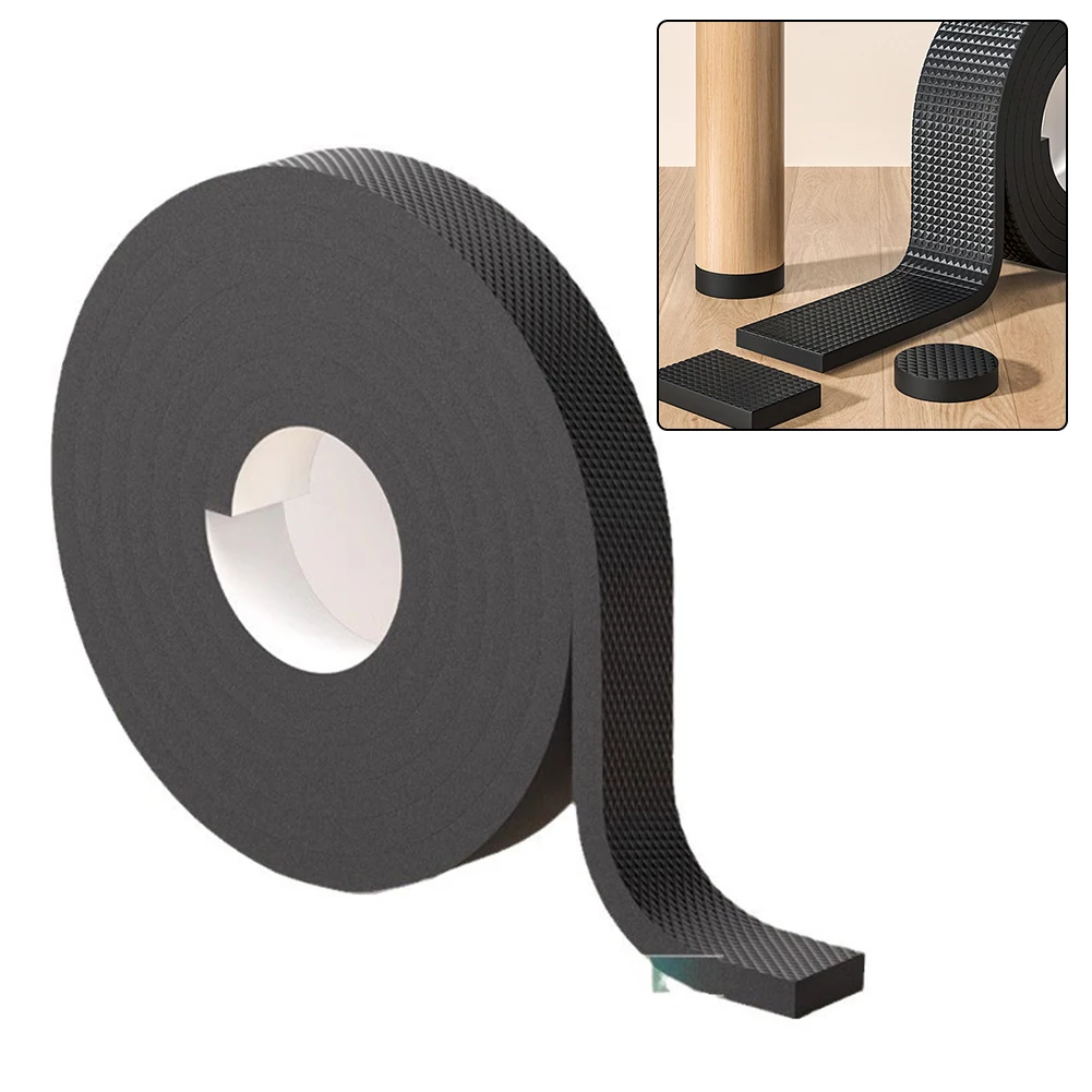 6mm Chair Leg Anti-Slip Furniture Pads Silent  Slip Resistance Mat Self Cutting Bumper Damper Table Feet Protector Hardware