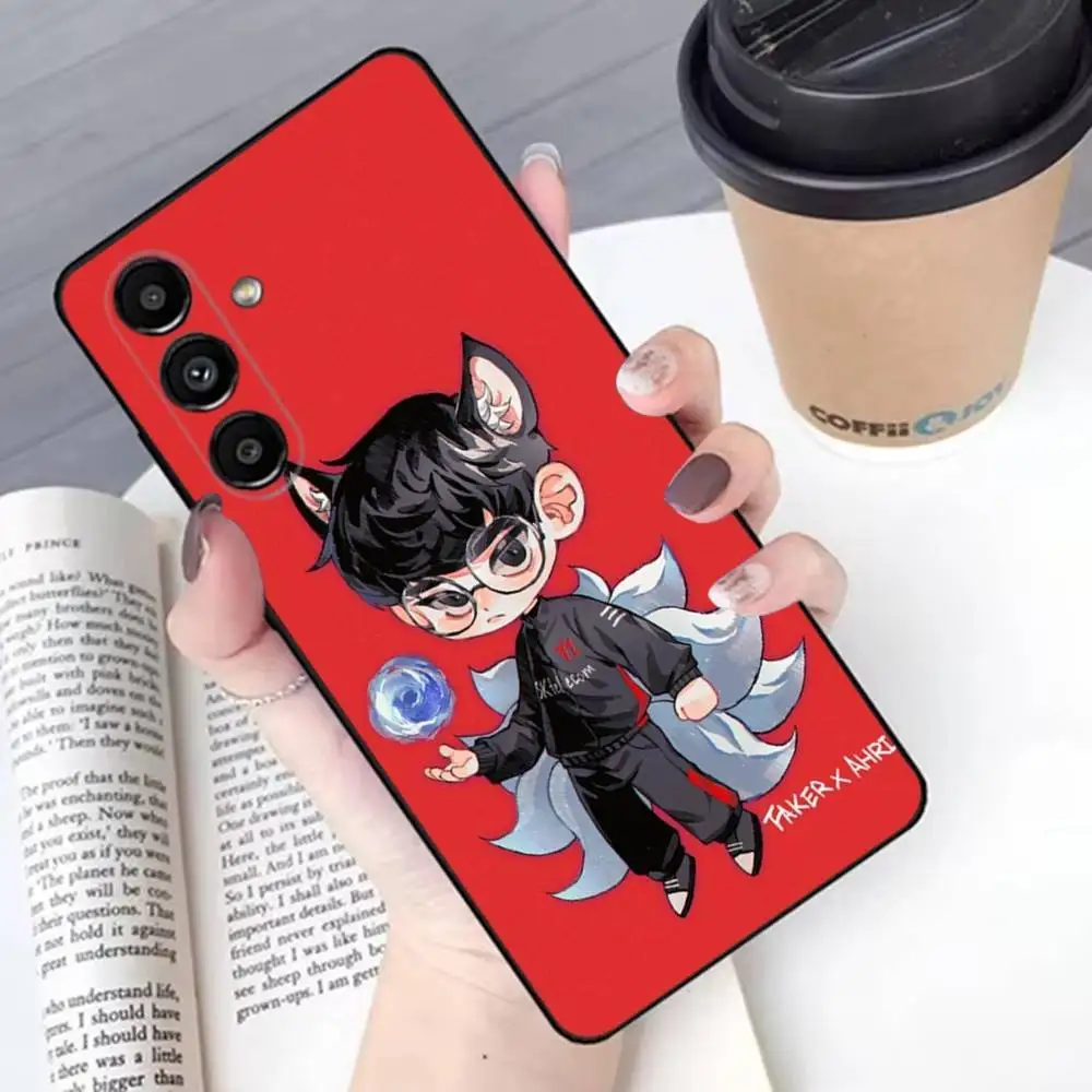 حافظة هاتف Faker T1 L-Lols لهاتف سامسونج S 25,24,23,22,30,21,10,9,Ultra,Plus,Lite,FE,4G,5G حافظة ناعمة سوداء