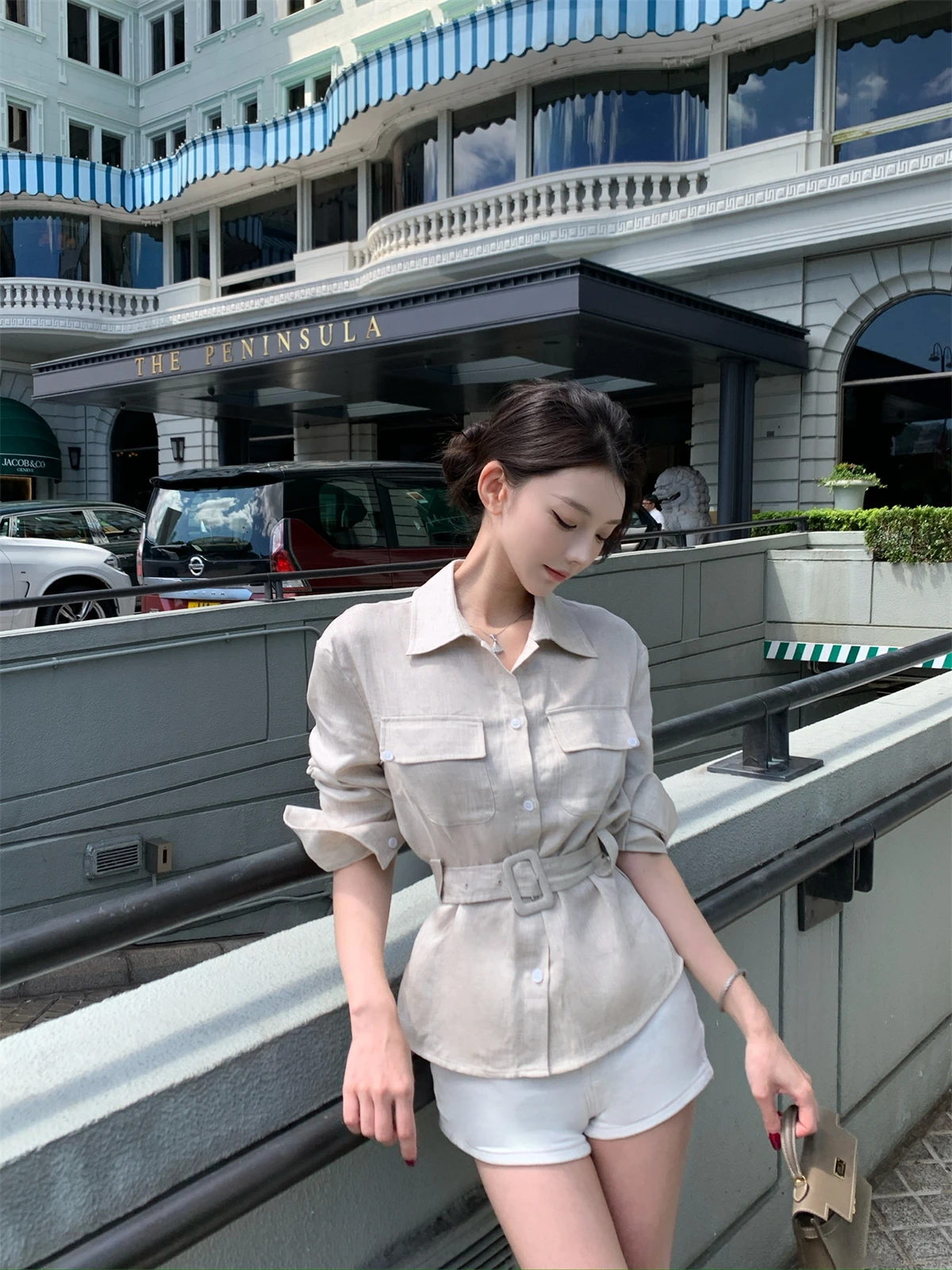 

Kikimy Linen irt Women's Loose Comfortable Sle Autumn New Faion Lazy Feel Top Quali Women's Faion irt