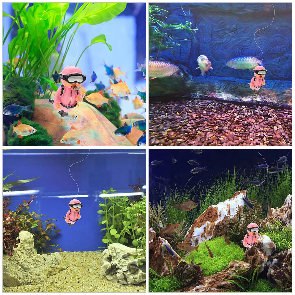 

4Pcs Floating Diver Figurines Fish Tank Decoration Waterproof Aquarium Ornament Decorative Diver Models for Indoor
