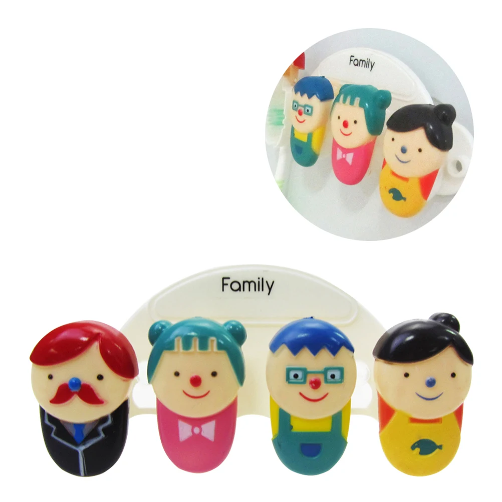 

Creative Cartoon Toothbrush Holder Suction Wall Mounted PP Material Space Saving Bathroom Kitchen Use Dry Toothbrushes Adults
