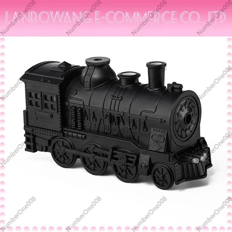 Train Shape Ultrasonic Aroma Humidifier 300ml, Flame Blue Light Smoke Ring Aroma Diffuser for Home Office