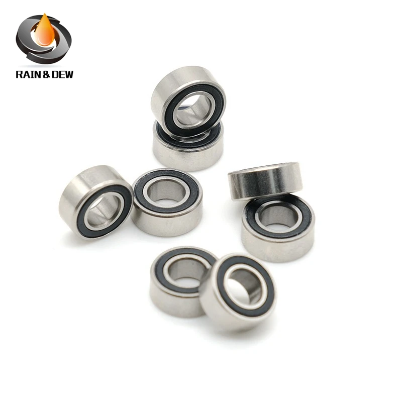 10PCS MR115RS Bearing  ABEC-7 5x11x4 mm  Hobby Electric RC Car Truck MR115 RS 2RS Ball Bearings MR115-2RS Black Sealed