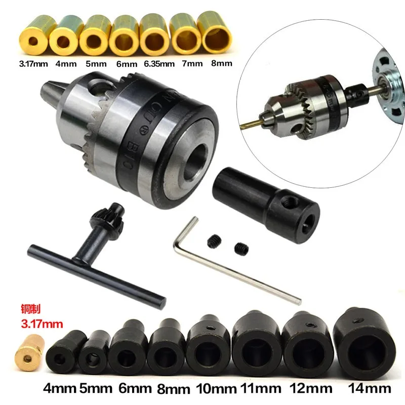 for B10 taper electric drill adapter chuck connection 3.17/4/5/6/6 35/7/8/9.5/11/12/14mm