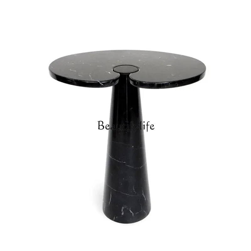 

Marble edge few light luxury creative living room French wabi-sabi wind corner few