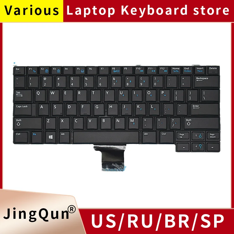 Nowy US/angielski klawiatury laptopa klawiatura do Dell Latitude E7440 E7420 E7240 E7420D 00K1C8 V141025AR1 NSK-LD0BC PK130VN1B05 12-7000