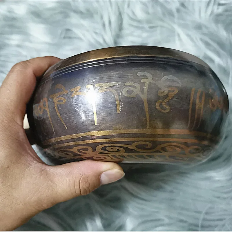 Nepal handmade budda sound bowl sound therapy joga medytacja misa dźwiękowa tybet modlitwa miska metalowe rękodzieło ozdoby do wystroju domu