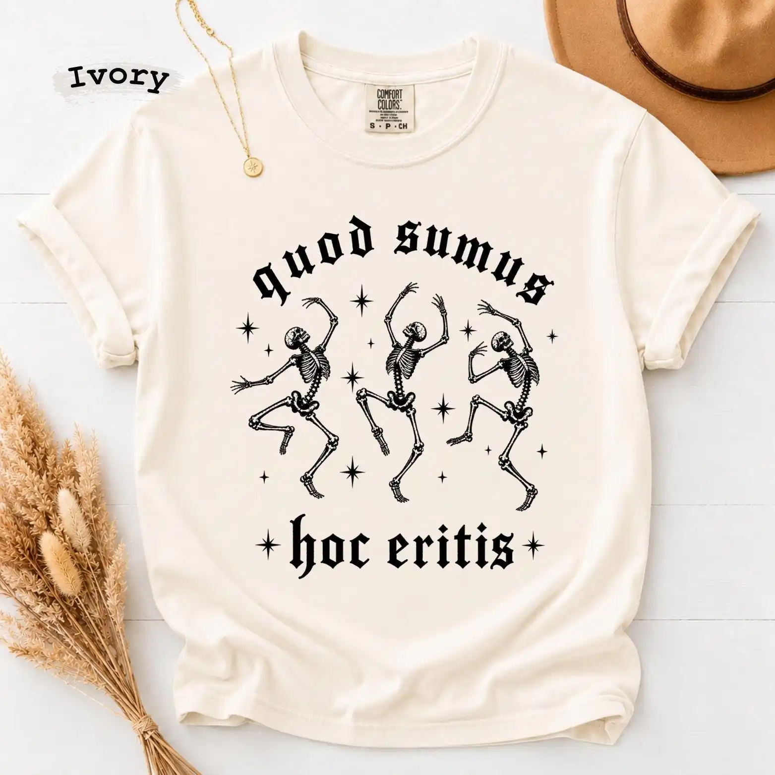 Quod Sumus Hoc Eritis Dancing Skeletons. Comfort Danse Macabre Gothic Shirt