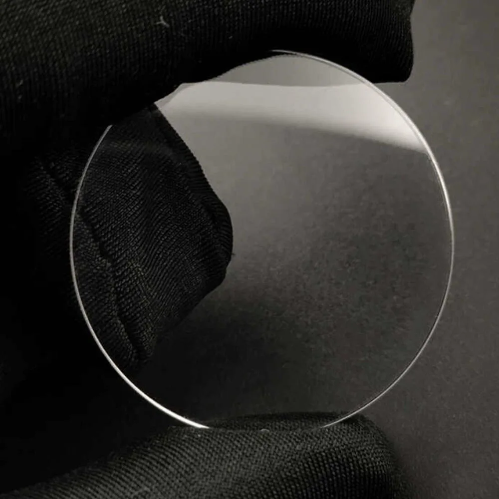 Plane Sapphire Crystal Glass 1.5mm Thickness Flat Round Crystal Clear Front Cover 24mm-40mm Diameter Part for Watch Repair