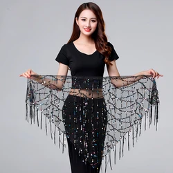 New 1PC Belly Dance Costumes Sequins Tassel Belly Dance Hip Scarf for Women Thailand/India/Arab Dance Skirt Waist Belt