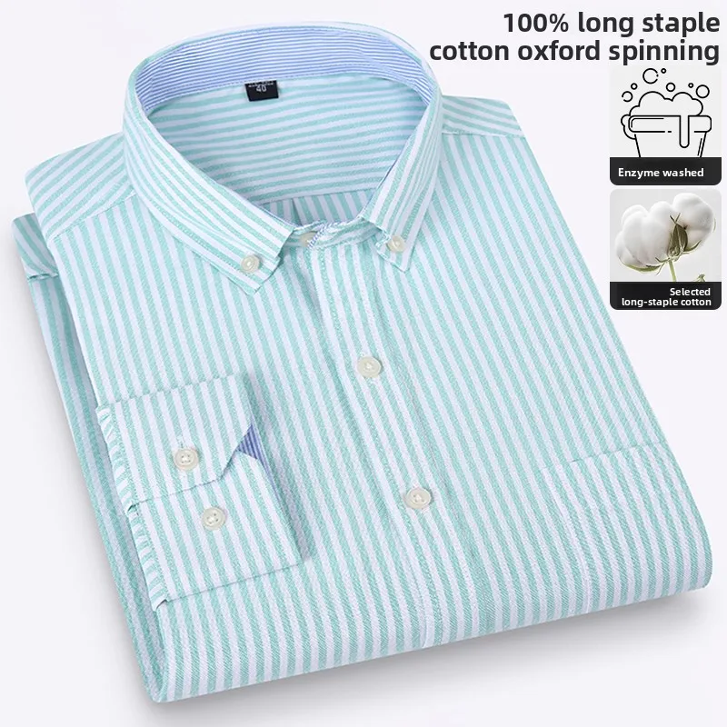 Чистый хлопок, высокое качество, деловая повседневная модная оксфордская мужская рубашка с коротким рукавом, новая мужская рубашка больших размеров, официальная мужская одежда