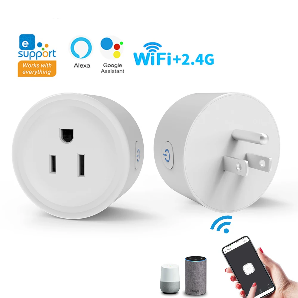 WLAN EWeLink Smart-Steckdose Unterstützt EWeLink APP-Steuerung Alexa Google Home Sprachsteuerung