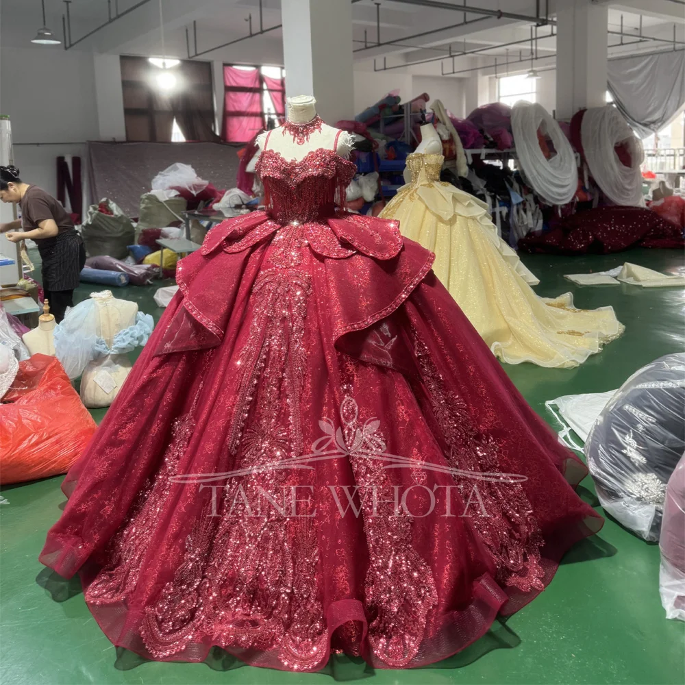 

Красное длинное вечернее платье, женское милое платье с открытыми плечами, расшитое бисером, настраиваемое платье для официальных мероприятий