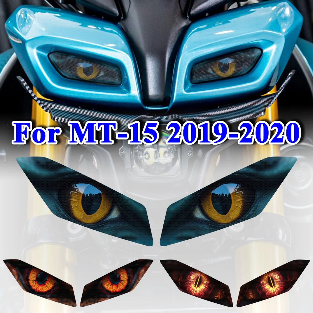 Наклейки на передние фары мотоцикла для Yamaha MT-15 MT 15 MT15 2019-2020, защитные наклейки на передние фары мотоцикла, аксессуары